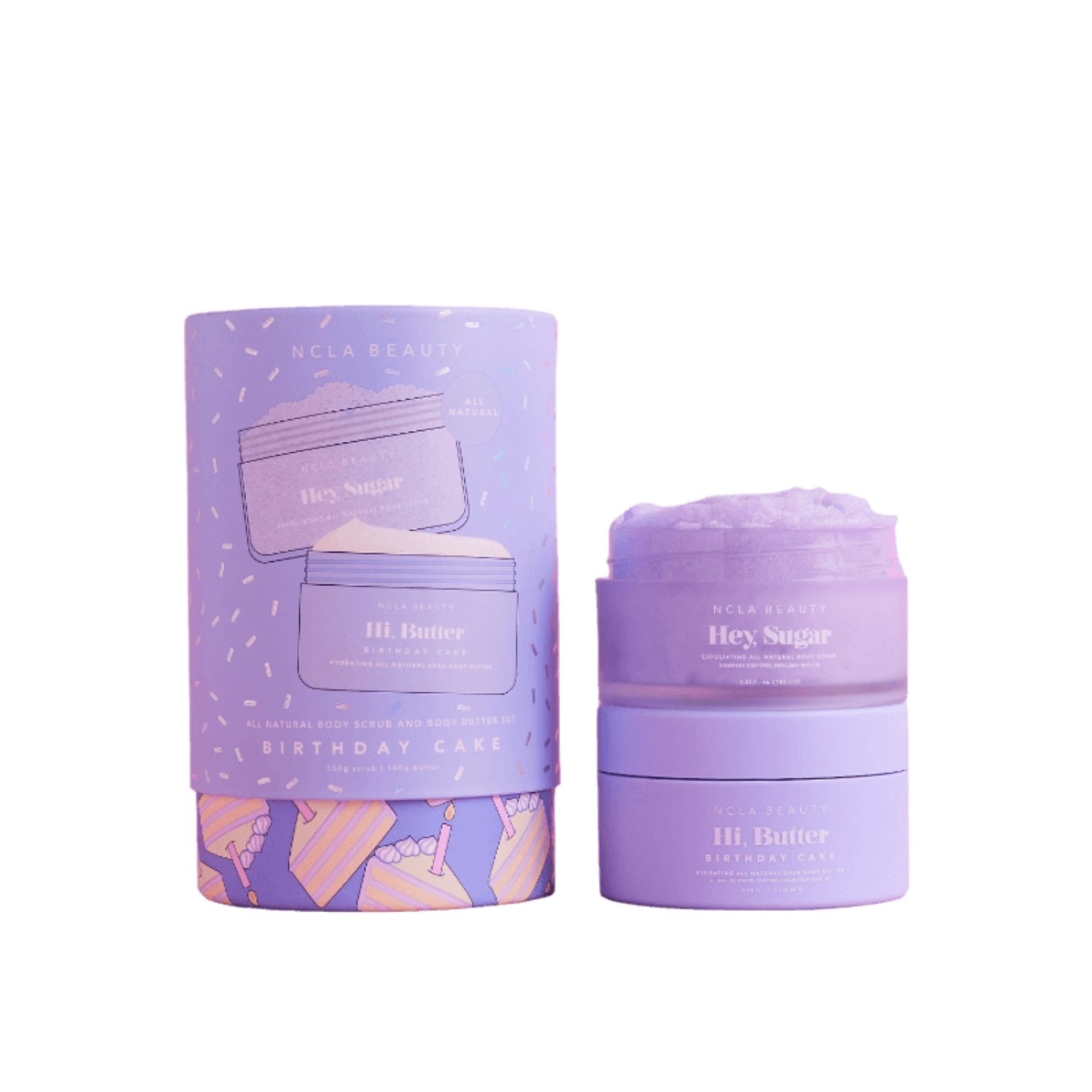 NCLA Beauty Body Scrub + Body Butter Set - Birthday Cake - Shalimo