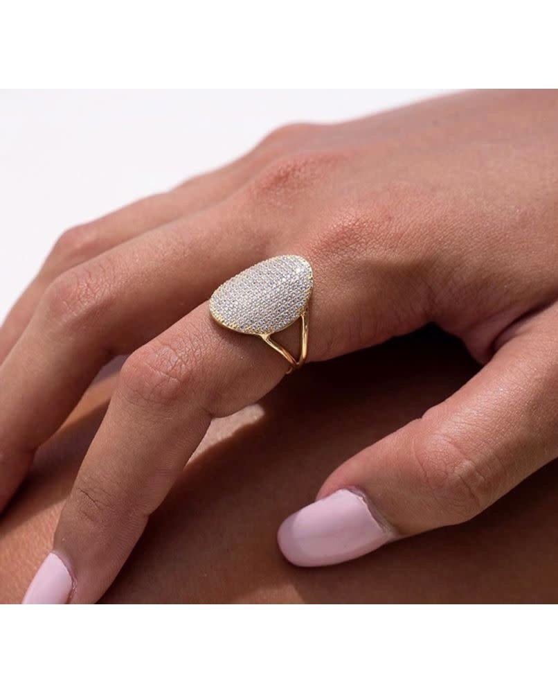 MiJu Ring Ovaal zirconia Goud MiJu Ring Ovaal zirconia Goud