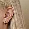 MiJu Miju ear cuff Round zirconia Goud MiJu Miju ear cuff Round zirconia Goud