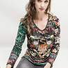 1001 Printed Suede Top Z03203 1001 Printed Suede Top Z03203