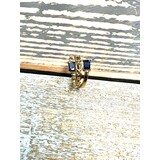 Dottilove Dottilove Ring knijp 3 baans met blauwe steentjes 14089832 Dottilove Dottilove Ring knijp 3 baans met blauwe steentjes 14089832