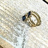 Dottilove Ring knijp 3 baans met blauwe steentjes 14089832 Dottilove Ring knijp 3 baans met blauwe steentjes 14089832