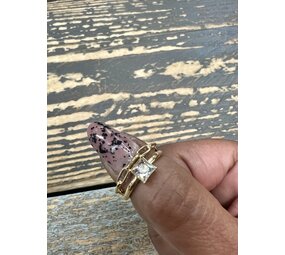Dottilove Dottilove Ring knijp 3 baans met  steentjes 14089832 Dottilove Dottilove Ring knijp 3 baans met  steentjes 14089832