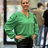Blouse korte v hals Blouse korte v hals