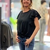 Blouse met dubbele vlinder mouw en knoop 600 Blouse met dubbele vlinder mouw en knoop 600