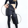 Crazy Lover Medium waist Coated biker broek stiksel en zakken 208 Crazy Lover Medium waist Coated biker broek stiksel en zakken 208