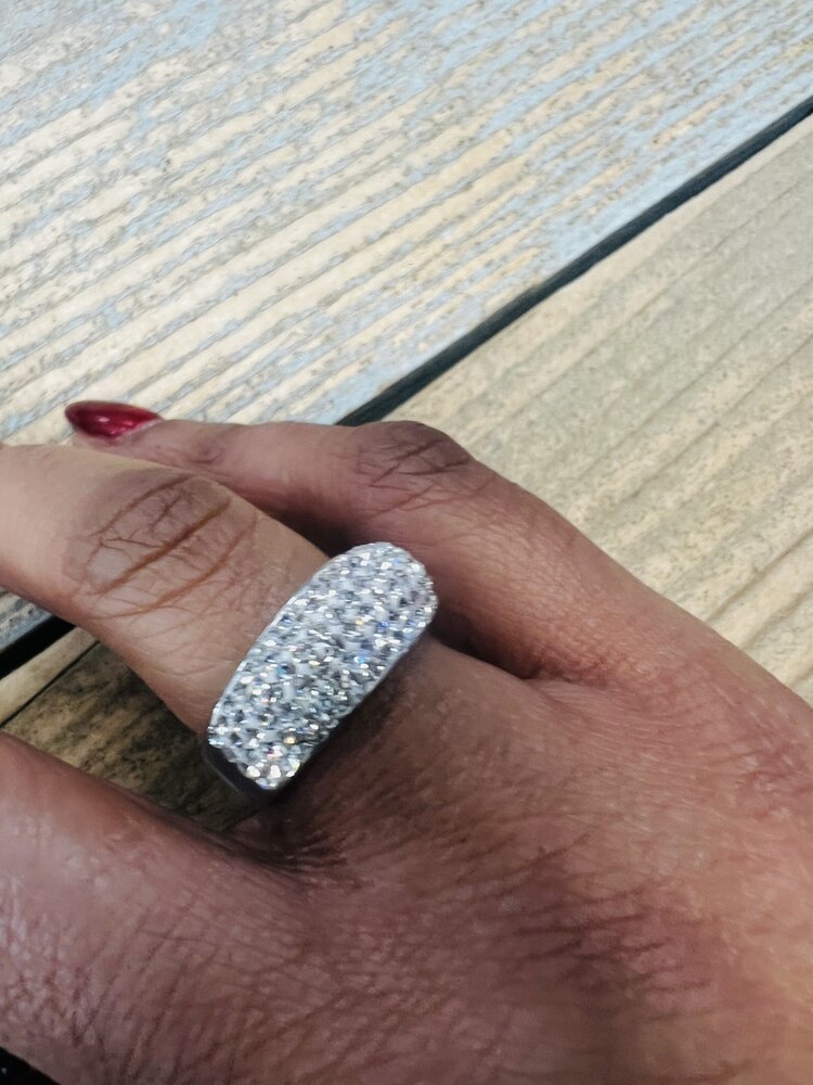 Moda Ring met steentjes S590