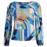 Enjoy Shirt ballon mouw allover print 183181 Enjoy Shirt ballon mouw allover print 183181