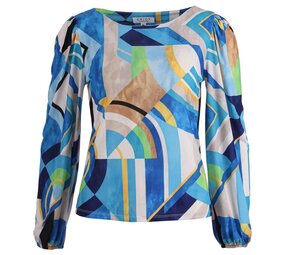 Enjoy Shirt ballon mouw allover print 183181 Enjoy Shirt ballon mouw allover print 183181