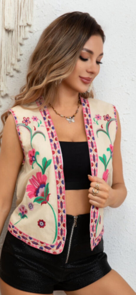 PFS Gilet flower print 6490
