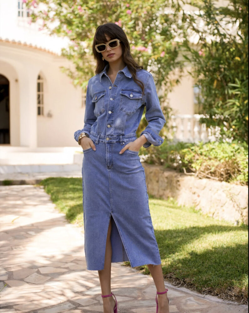 Denim jurk stretch 1931 Myfashion