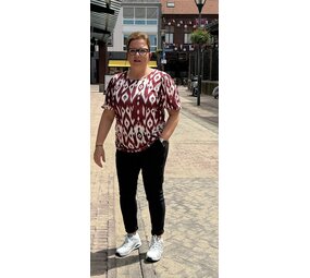 Enjoy Shirt ballon mouw Ikat print 183895 Enjoy Shirt ballon mouw Ikat print 183895