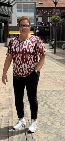 Enjoy Shirt ballon mouw Ikat print 183895 Enjoy Shirt ballon mouw Ikat print 183895