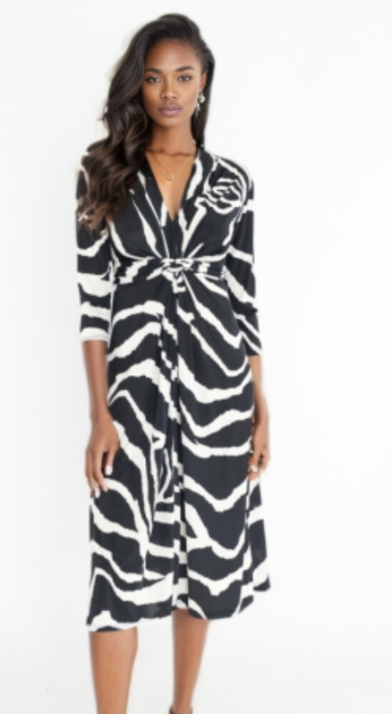 Jurk midi lengte 1636 Myfashion