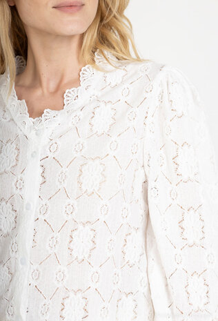 Jolio Co Blouse broderie v-hals 10020