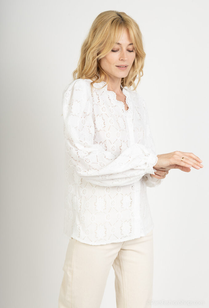 Jolio Co Blouse broderie v-hals 10020