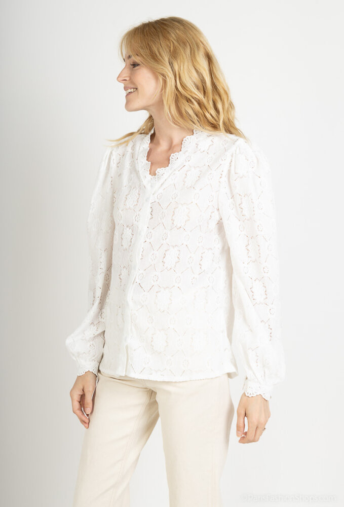 Jolio Co Blouse broderie v-hals 10020