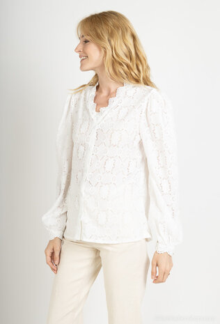 Jolio Co Blouse broderie v-hals 10020