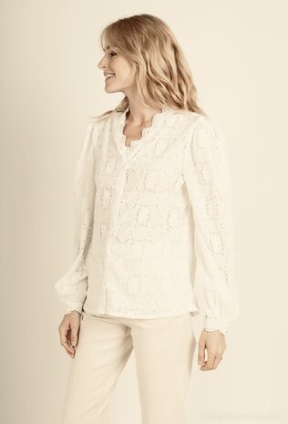 Jolio Co Blouse broderie v-hals 10020