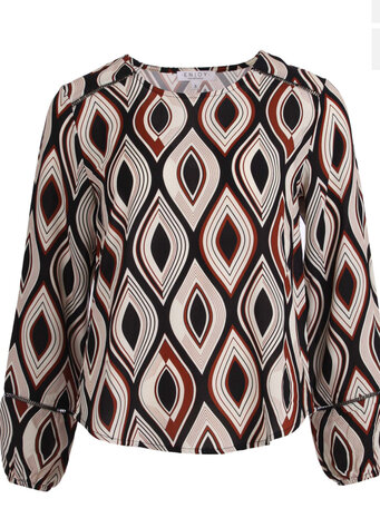 Enjoy Shirt lange mouw allover print 155558 Enjoy Shirt lange mouw allover print 155558