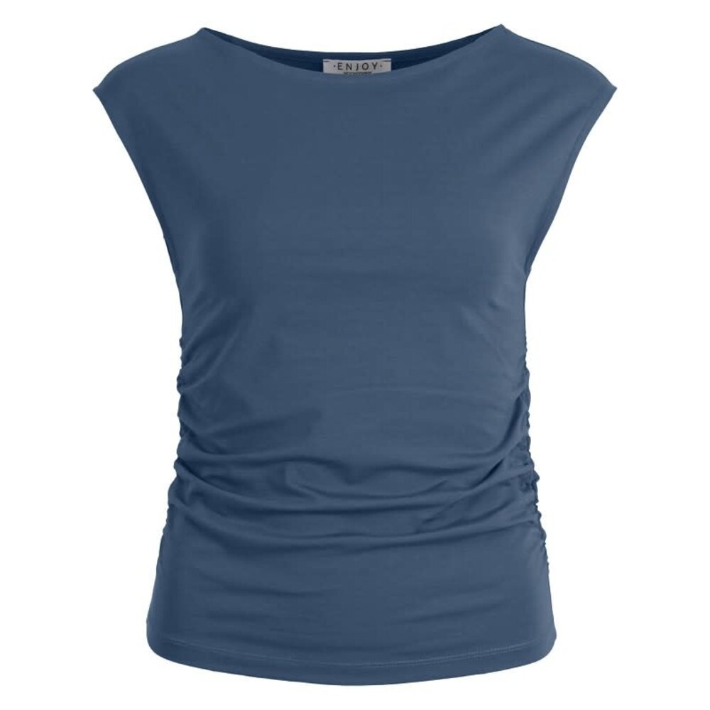 Enjoy Uni shirt mouwloos plooitjes 183204 Enjoy Uni shirt mouwloos plooitjes 183204