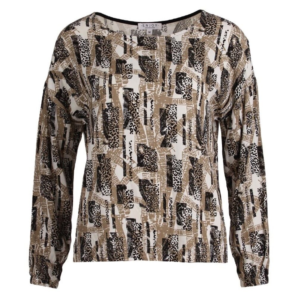 Enjoy Shirt lm ronde hals print 166661 Enjoy Shirt lm ronde hals print 166661