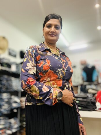 Lalamour Blouse doorknoop Sara 2435 Lalamour Blouse doorknoop Sara 2435