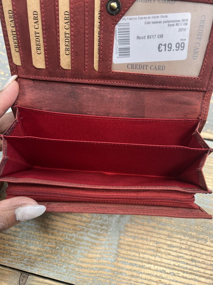 Echt lederen portemonnee 2016