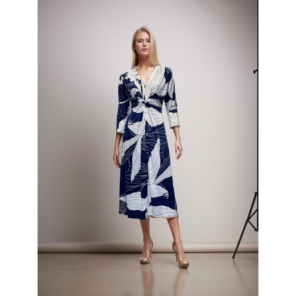 Jurk knot midi lengte 1636 27