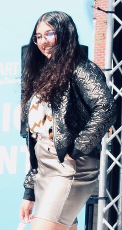 Enjoy Bomber jasje glans jaquard 928365 Enjoy Bomber jasje glans jaquard 928365