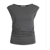 Enjoy Uni shirt mouwloos plooitjes 183204