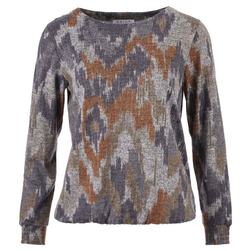 Enjoy Sweater cozy grafische print 155850