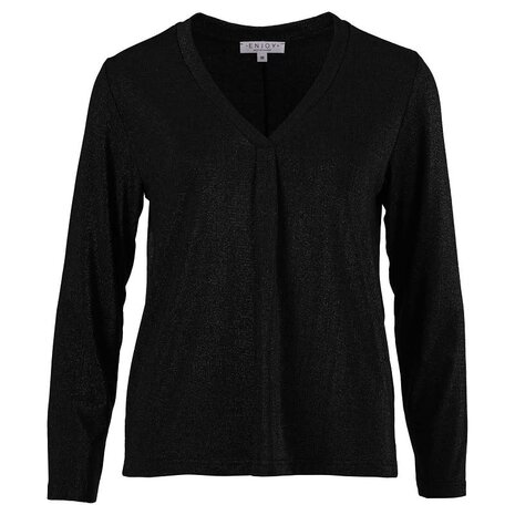 Enjoy Shirt lm v-hals lurex 166616 Enjoy Shirt lm v-hals lurex 166616