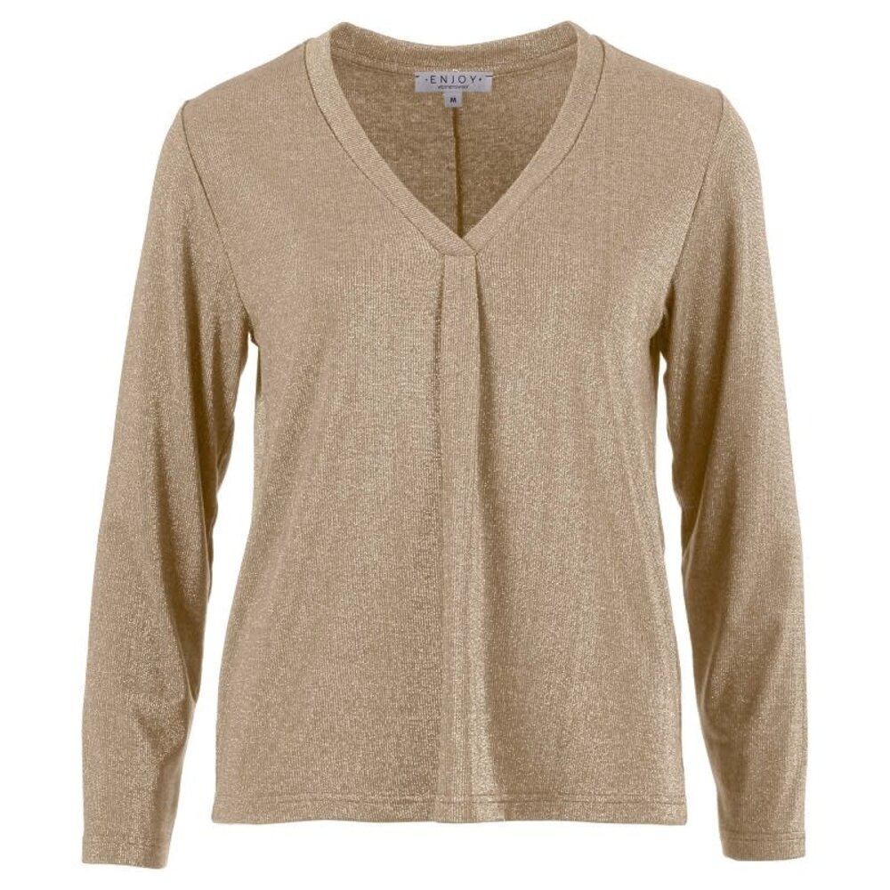 Enjoy Shirt lm v-hals lurex 166616 Enjoy Shirt lm v-hals lurex 166616