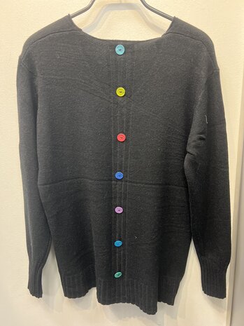 Bluoltre Trui v-hals knopen op rug 87144 Bluoltre Trui v-hals knopen op rug 87144