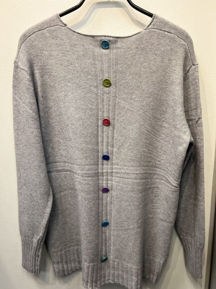 Bluoltre Trui v-hals knopen op rug 87144 Bluoltre Trui v-hals knopen op rug 87144