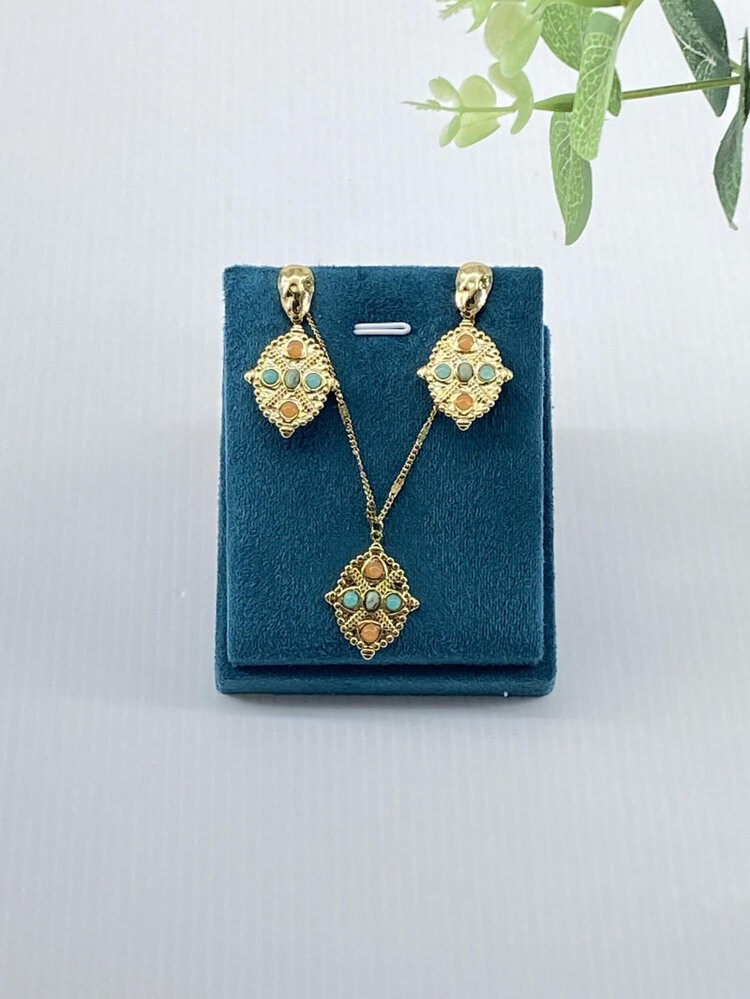Missra Set ketting met oorstekers COBA79