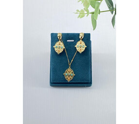 Missra Set ketting met oorstekers COBA79 Missra Set ketting met oorstekers COBA79