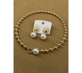 Missra Set ketting en oorstekers COBO410 Missra Set ketting en oorstekers COBO410