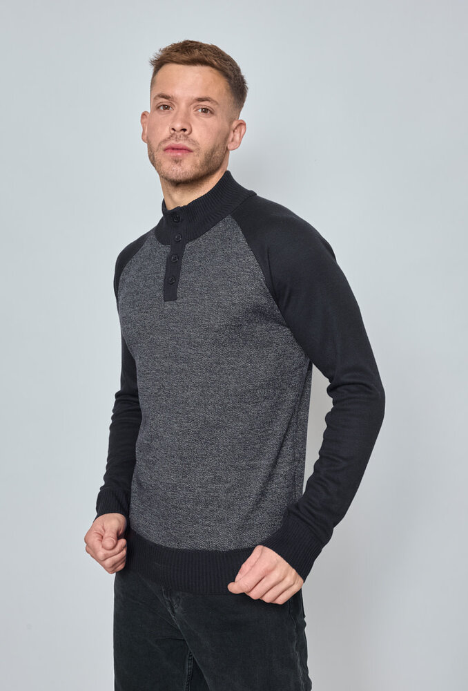 SD7 Pull met knopen turtle hals JM207 SD7 Pull met knopen turtle hals JM207