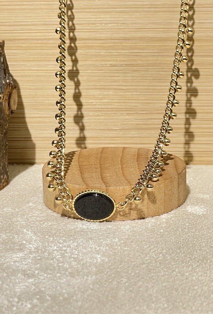 Missra Ketting ovaal steentje rand 3115822