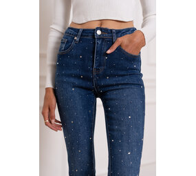 Denim Life Flared denim strass steentjes 3936 Denim Life Flared denim strass steentjes 3936