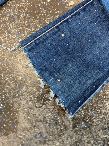 Denim Life Flared denim strass steentjes 3936 Denim Life Flared denim strass steentjes 3936