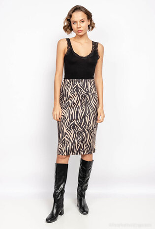 Unika Suede rok dieren print 2875-9 Unika Suede rok dieren print 2875-9
