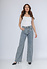 Wide leg denim met steentjes 3216