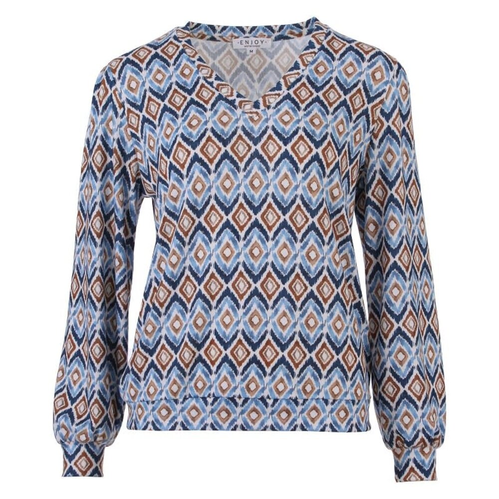 Enjoy Blouson v-hals grafische pr. 183213