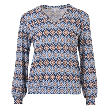 Enjoy Blouson v-hals grafische pr. 183213