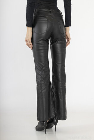 PU lederen flare broek 2404
