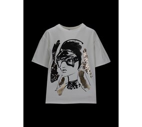 Iz Naiz T-Shirt rh opdruk pailletten 3876 Iz Naiz T-Shirt rh opdruk pailletten 3876