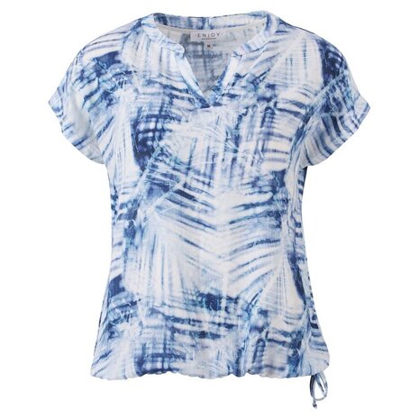 Enjoy Blouson km v-hals batik print 167550 Enjoy Blouson km v-hals batik print 167550